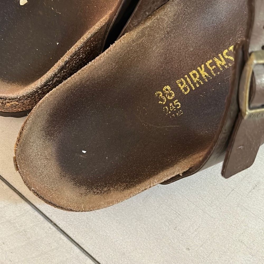 Birkenstock Brown Leather Sandals - Picture 3 of 5